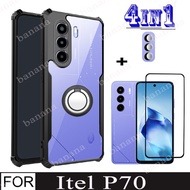 4In1 itel Power 70 Shockproof Phone Case for itel P65 A50 A50C A70 Anti Spy Soft Ceramic Matte Priva
