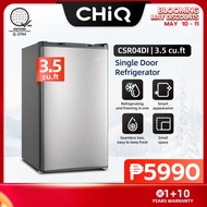 CHiQ 3.5 cu.ft. Single Door Refrigerator CSR04DI with Freezer Mini Fridge, Low Noise, Energy Saving,