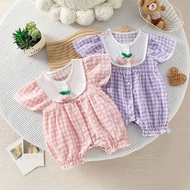 [Ready Stock Fast Shipping] January Baby Clothes Summer Cute Baby Toddler Short-Sleeved Romper Thin 