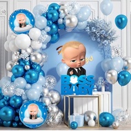 95pcs Boss Baby Theme Balloons Garland Arch Kit Newborn Baby Shower Foil Helium Balloon Kids Bluey B