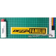 Bezza FAMILIA Sticker Cutting Overlapping Reflective bezza familia perodua familia