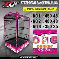 Wtb08 Sangkar Burung-Stiker Decal Sangkar Kotak Sangkar Ebod Jaya