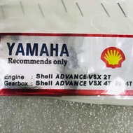 SHELL CHROME YAMAHA RECOMMEND STICKER STIKER VSX 2T 4T