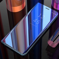 Smart Mirror Flip Phone Case For Samsung Galaxy A50 A70 A80 A30 A20 A10 S10 S10E S8 S9 Plus S7 Note 10 Pro 8 9 Protectiv