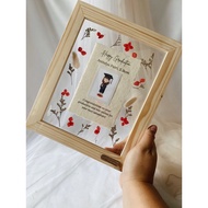 6R double acrylic flower frame, pressed flowers, pressed flowers, size 6R 15x20 cm