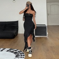 Women's Summer Concert Outfit Western Wear Vacation Outfits Y2K Gyaru Stretchy Bustier Asymmetrical 