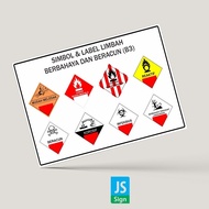 K3 STICKER - LIMBAH B3 LABEL SYMBOL