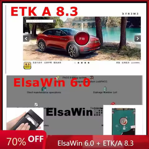 2025 Hot Sale Auto Repair Software Elsawin 6.0 Etka 8.3 Electronic Parts Catalogue Elsa win 6.0 For 