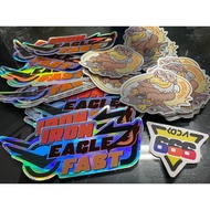 BWS Blast Iron Eagle Laser Reflective Sticker Version Eye 7FT1 Fleet Cyg SL DRG Water Cooling