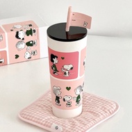 Ready To Paste Coordinates Snoopy Peanuts Thermos Cup For Cold Drinks Keep Cool 8 Hours Size 16 oz (