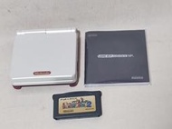 GAME BOY  Advance SP 瑪利歐限定紀念機紅白色款 AGS-001 原裝殼(非翻新) 美品 BB0250