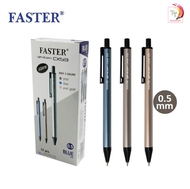 ปากกา Faster CX513 ปากกาลูกลื่น 0.5 มม.หมีกสีน้ำเงิน Faster Gel Oil Pen (  12 ด้าม / ยกกล่อง )