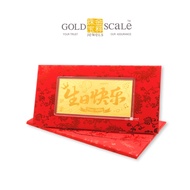 Gold Scale Jewels 999 Pure Gold 生日快乐 Happy Birthday Gold Note
