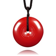 【正佳珠寶】帝王硃砂 轉運回紋 平安扣 34mm 硃砂吊墜