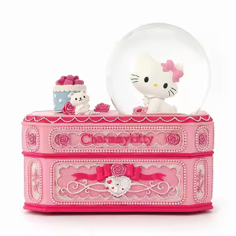 Kitty Charmmy Crystal ball Resin Jewelry Box Ring Box Necklace Box Storage Box Home Decoration For W
