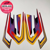Striping Decal Polet Sticker yamaha rx s rxs special 1997 97 special black yellow quality Gemilang S