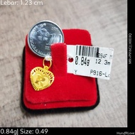 Murni Mewah Emas916, Loket Love Pd J1b Huruf R 6128 1.3 cm Pd 0.49