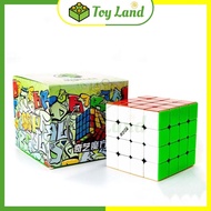 Rubik 4x4 QiYi MP Stickerless Magnetic Rubik's Cube 4x4x4 Borderless Assembling Puzzle Toy