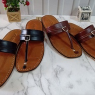 . sandal pria tarumpah toha pria kulit karet cetak