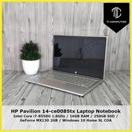 HP Pavilion 14-ce0085tx Intel Core i7-8550U 16GB DDR4 RAM 250GB SSD GeForce MX130 2GB GPU Refurbished Laptop Notebook