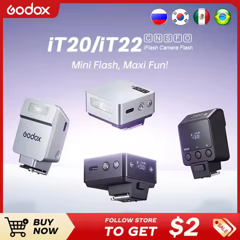 Godox iT20 iT22 C/N/S/F HSS TTL 2.4G Wireless Touchscreen Pocket Flash for Canon Sony Nikon Olympus 