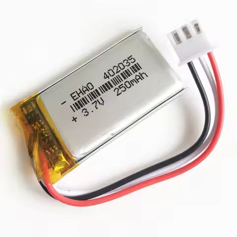 3.7V 250mAh Lithium Polymer LiPo Rechargeable battery 402035 JST XHR 2.54mm 3pin Connector for GPS M