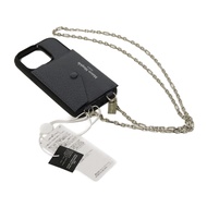 Maison Margiela Margiela iPhone 14 Pro 手機殼，粒面小牛皮，鏈條肩帶，全新未使用，帶品牌標誌，灰色，智慧型手機保護殼，SA1VZ0023 P6421 T6313