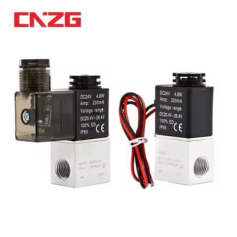 Air Solenoid Valves 2V025-08 2 Position 2 Port 1/4" Normally Closed Valv Pneumatic Solenoid Valve 12