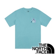 [THE NORTH FACE United States] Men Round Neck Short Sleeve Cotton T-Shirt {Light Blue} NF0A81MV