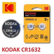 Genuine 2PCS KODAK MAX CR1632 Lithium Battery 3V