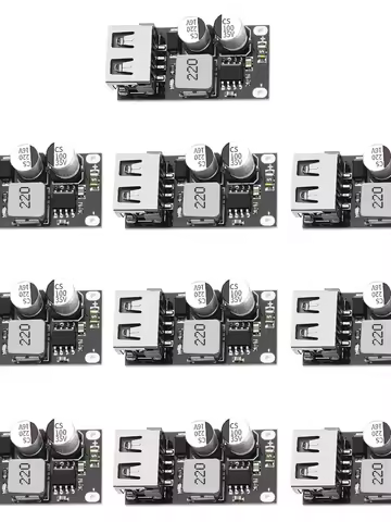 Charger USB Module 10PCS DC-DC DC Buck QC 3.0 Fast Charging USB Charging Module for Car Mounted USB 