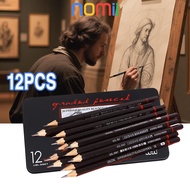 12Pcs Charcoal Sketch Pencil Set 2H HFB HB 2B 3B 4B 5B 6B 7B 8B Sketch Pencil Complete Set
