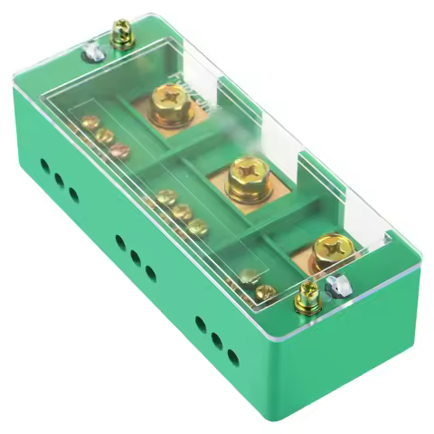 3 In 6/9/12 Out Fj6 Three Phase Electrical Junction Box - Copper Terminal Block, Suitable for Distri