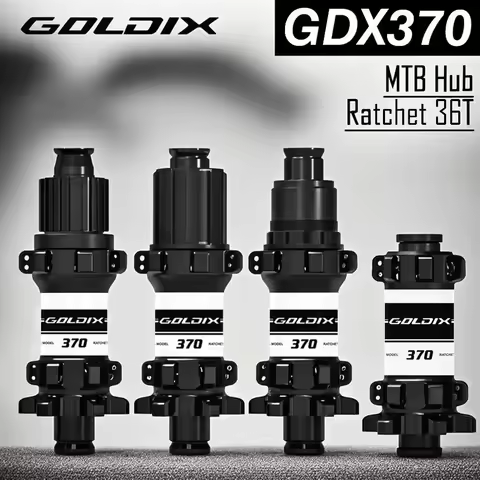 GOLDIX M370 MTB Hub: 24 - Hole, Sealed Bearing, 6 - Bolt Disc Brake, Straight Pull, 36T Ratchet, BOO