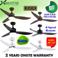 BESTAR DC Ceiling Fan Razor 46 / 54  | 2 Year On-site warranty |24W LED with Remote |Free Shipping|