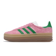 adidas Casual Shoes Gazelle Bold W Women's Pink Green Retro Rubber Sole Thick [ACS] IE0420 adidas Ga
