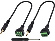 zdyCGTime 3.5mm Screw Terminal Block Cable 3.5mm (1/8inch) Stereo Audio Male to 3 Pin/Way Female Bol