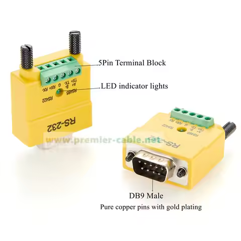 DB9 Male RS232 to RS485 RS422 Adapter Converter D-Sub DB9 RS232 to RS485 RS422 converter RS232 to RS