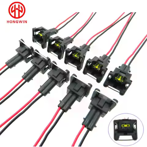 SET Waterproof EV1 Fuel Injector Plugs Connector For Bosch440cc 650cc 850cc 1000cc Fuel Injector Wit