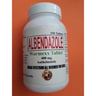 ALBENDAZOLE WORMEXX TABLET 400mg DEWORMER for dogs and cats sold per tablet