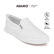 ABARO School Shoes 7285MF Slip On Thick Rubber Outsole White School Shoes/Kasut Sekolah Putih/Shoes 