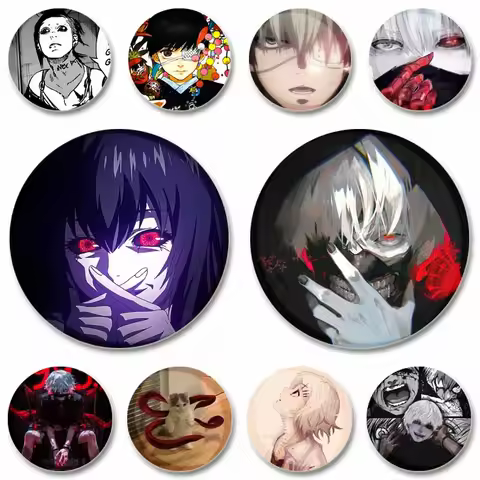 Horror Anime Tokyo Ghoul Enamel Pins Creative Cartoon Ken Kaneki Juuzou Suzuya Brooch DIY Clothing J