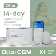 Ottai CGM การติดตามระดับน้ำตาลกลูโคสต่อเนื่อง24H * 2สัปดาห์แบบเรียลไทม์การตรวจสอบระดับน้ำตาลในเลือดแ
