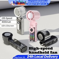 [SG]Mini Handheld Fan 199speed Adjustable High Speed Turbo Fan Portable Outdoor Cooling Fan