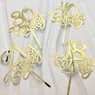 10-Piece Acrylic Birthday Cake Topper Set for Milestone Ages: 18, 21, 25, 30, 35, 40, 45, 50, 55, 60
