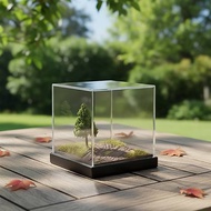 Miniature Display Case Dustproof Diorama Display Case Showcase Clear Transparent for Collectors, Tab