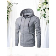 [3XL-6XL] Plus Size Unisex Plain Zipper Hoodie