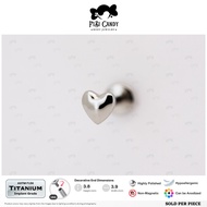 FiBiCandy ITL0315 Heart 16G ASTM F136 Implant Grade Titanium Piercing Earring Conch