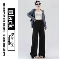 YFS | Womens Fleece Lined Drapey Thick Wide Leg Pants Casual Straight Cut Small Size Comfortable Aut