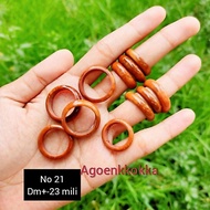 Round ring brownPOLOS size 21 kokka kaukah